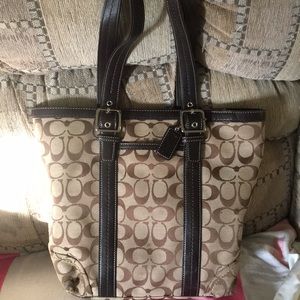 Tan coach bag